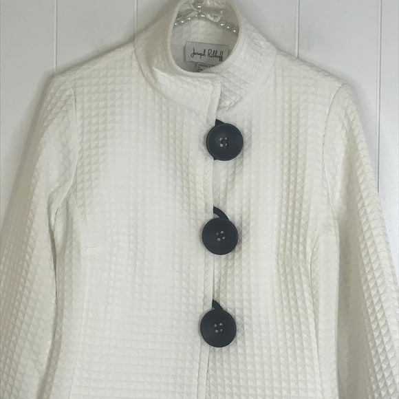 Joseph Ribkoff White and Black Blazer SZ 4 - Picture 2 of 8